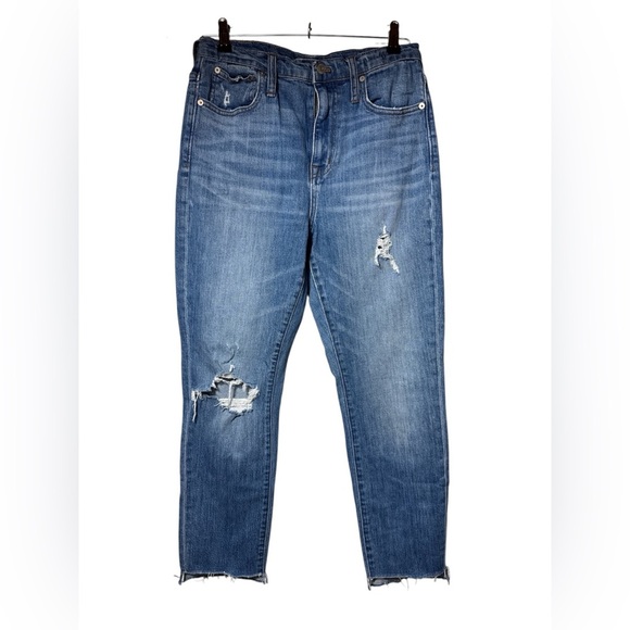 Madewell The High Rise Slim Boyjean Blue Women Size 27 - Picture 1 of 11